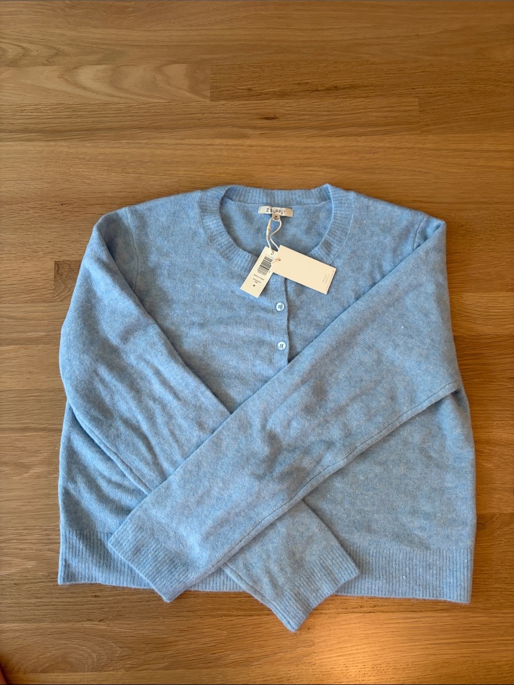 Z Supply Light Blue Button Cardigan Sweater